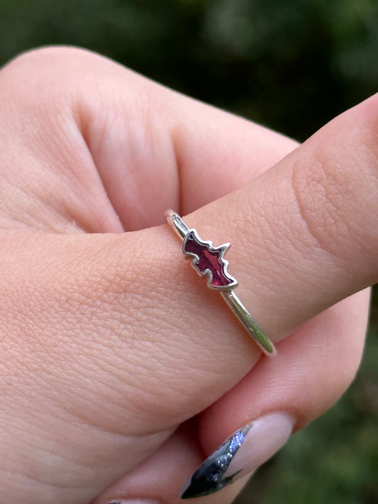 Garnet Bat Rings - Sized
