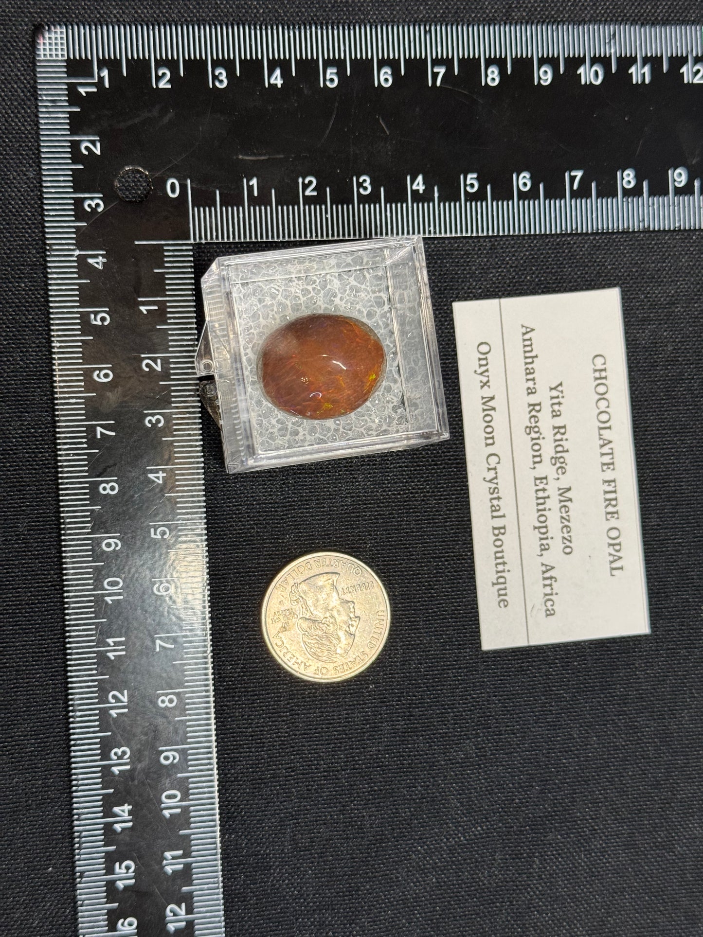 Chocolate fire opal