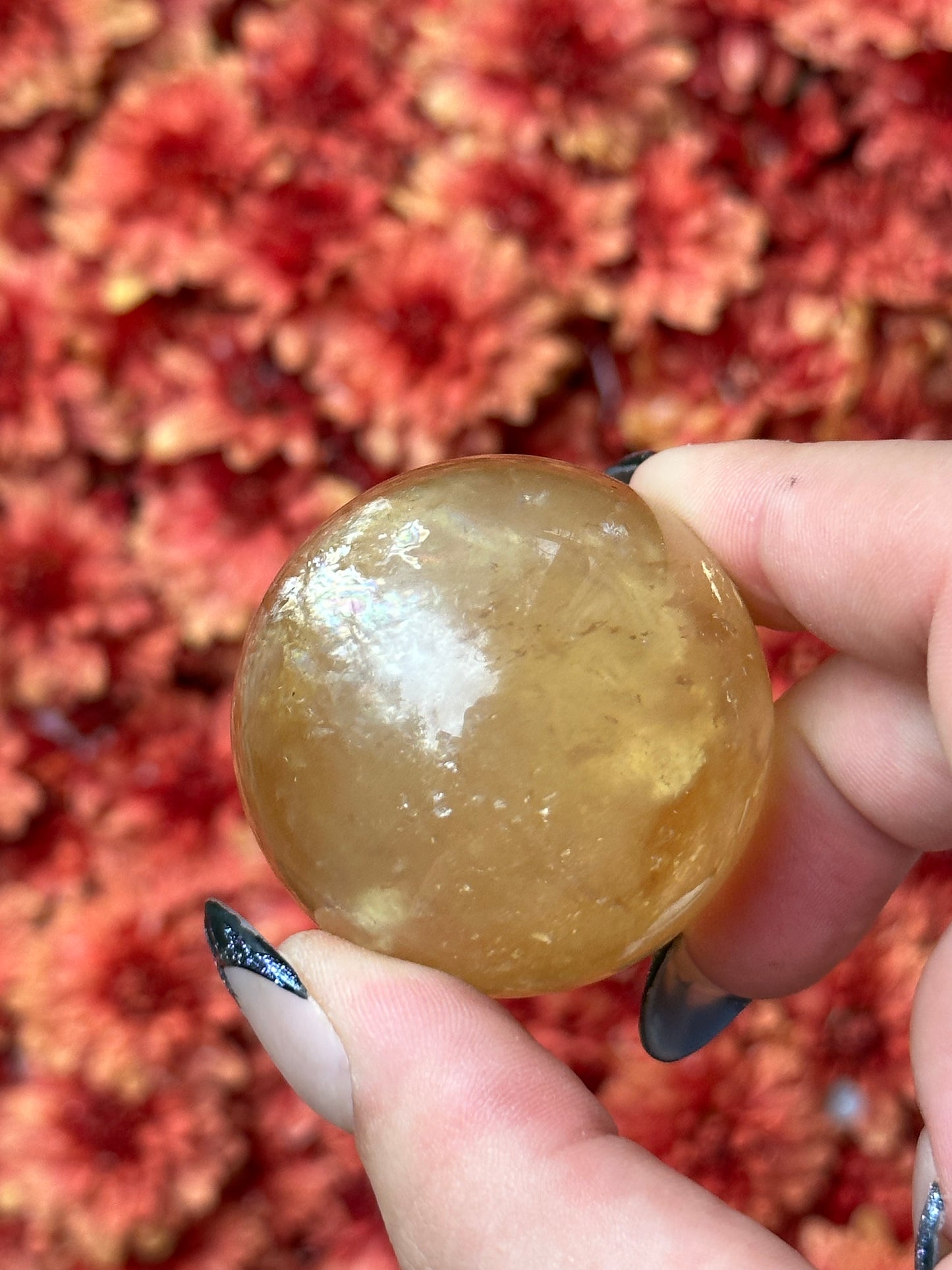 Honey Calcite Sphere