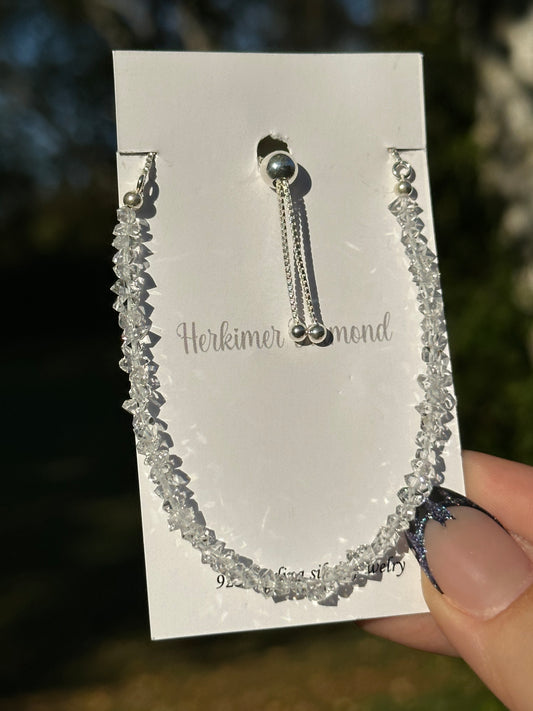 Herkimer Diamond Bracelet - Sterling Silver