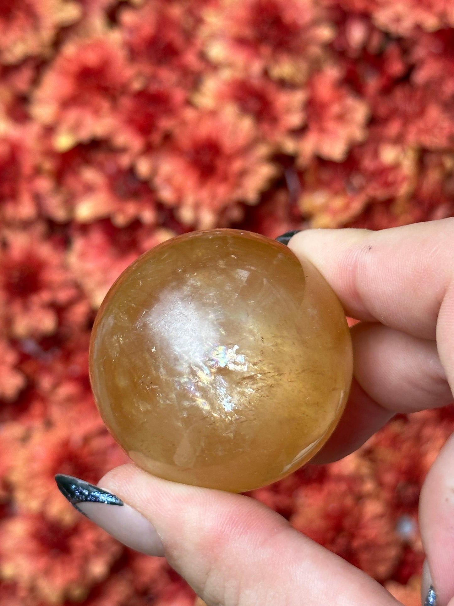 Honey Calcite Sphere