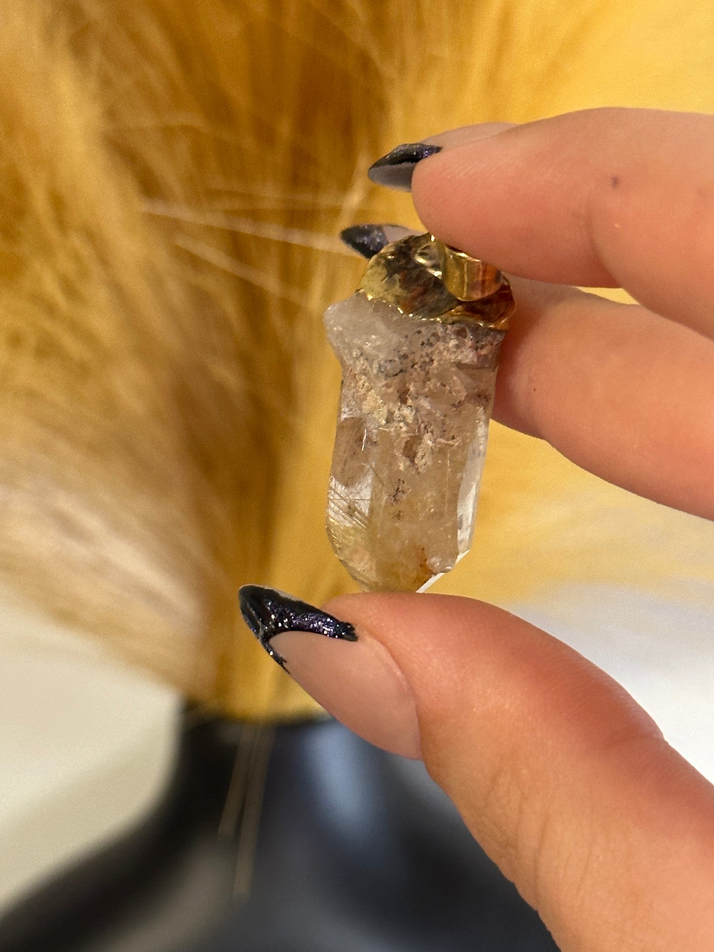 Golden Rutile Point Pendant