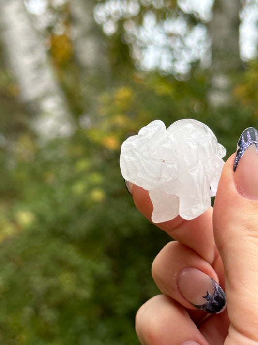 Clear Quartz Mini Elephant
