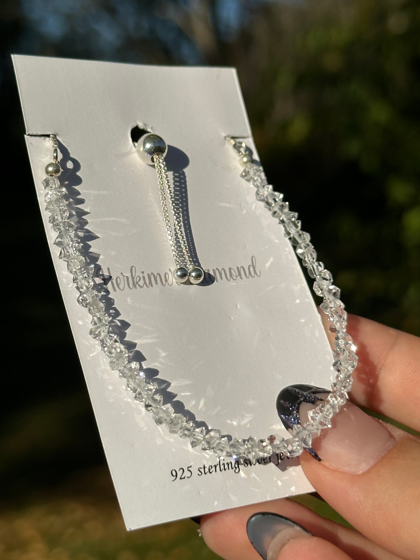 Herkimer Diamond Bracelet - Sterling Silver