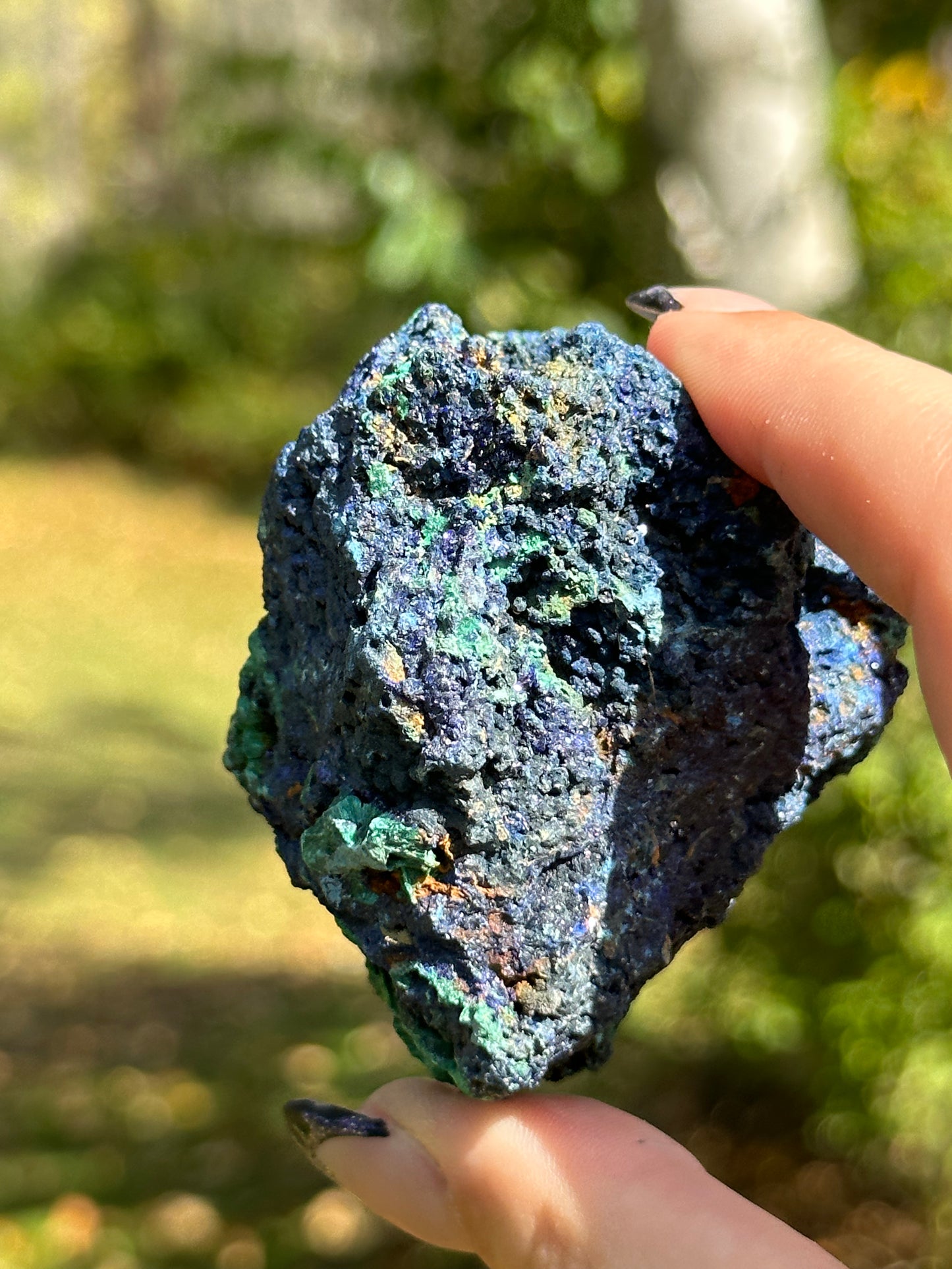 Malachite with Azurite