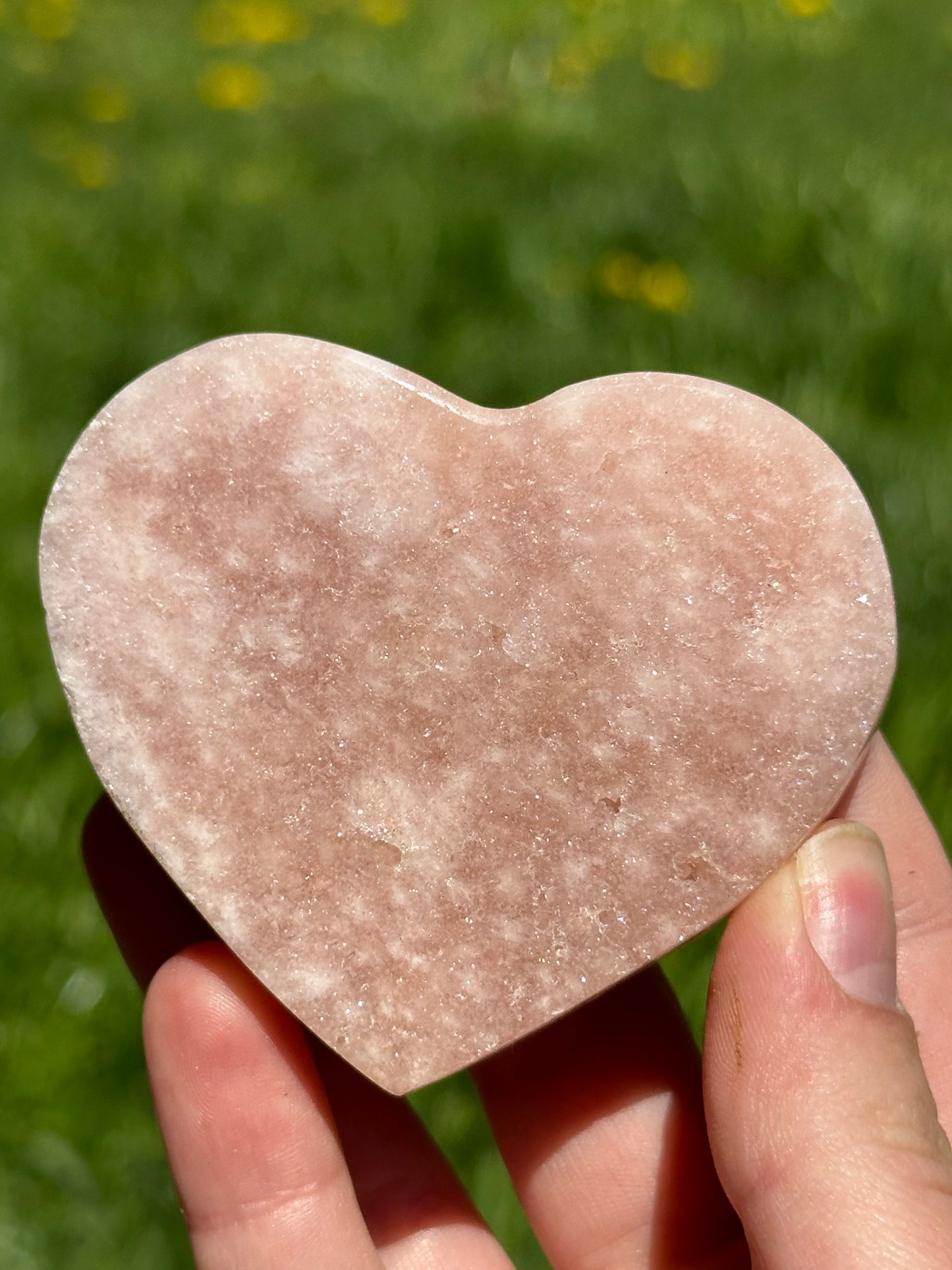 Pink amethyst heart