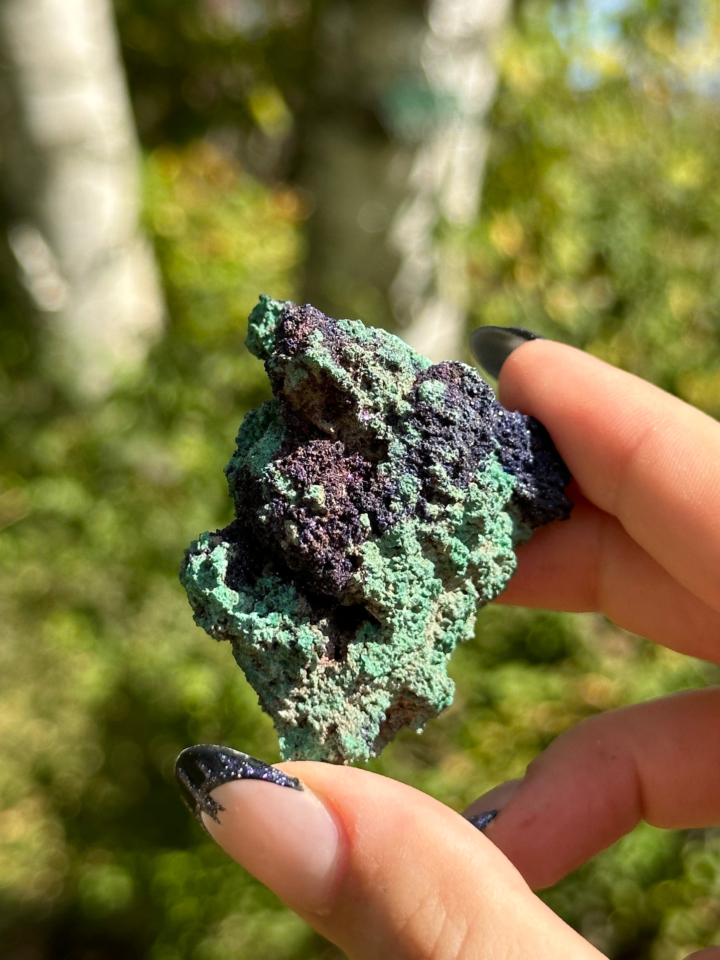 Malachite with Azurite