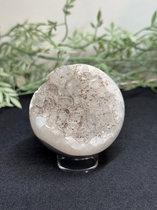 Rutilated agate sphere