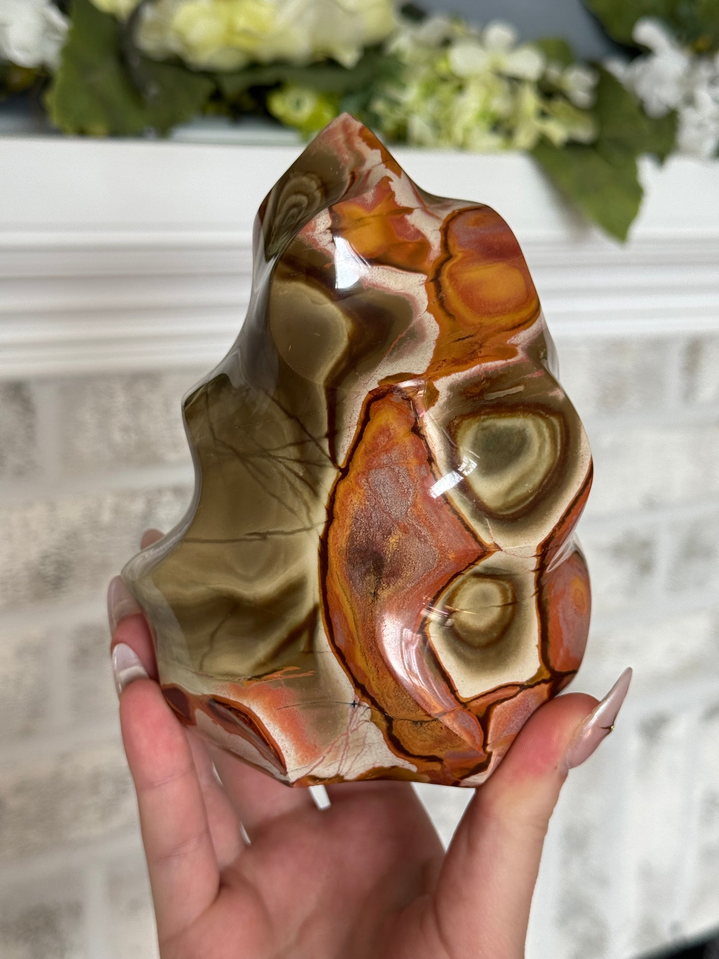 Polychrome jasper flame