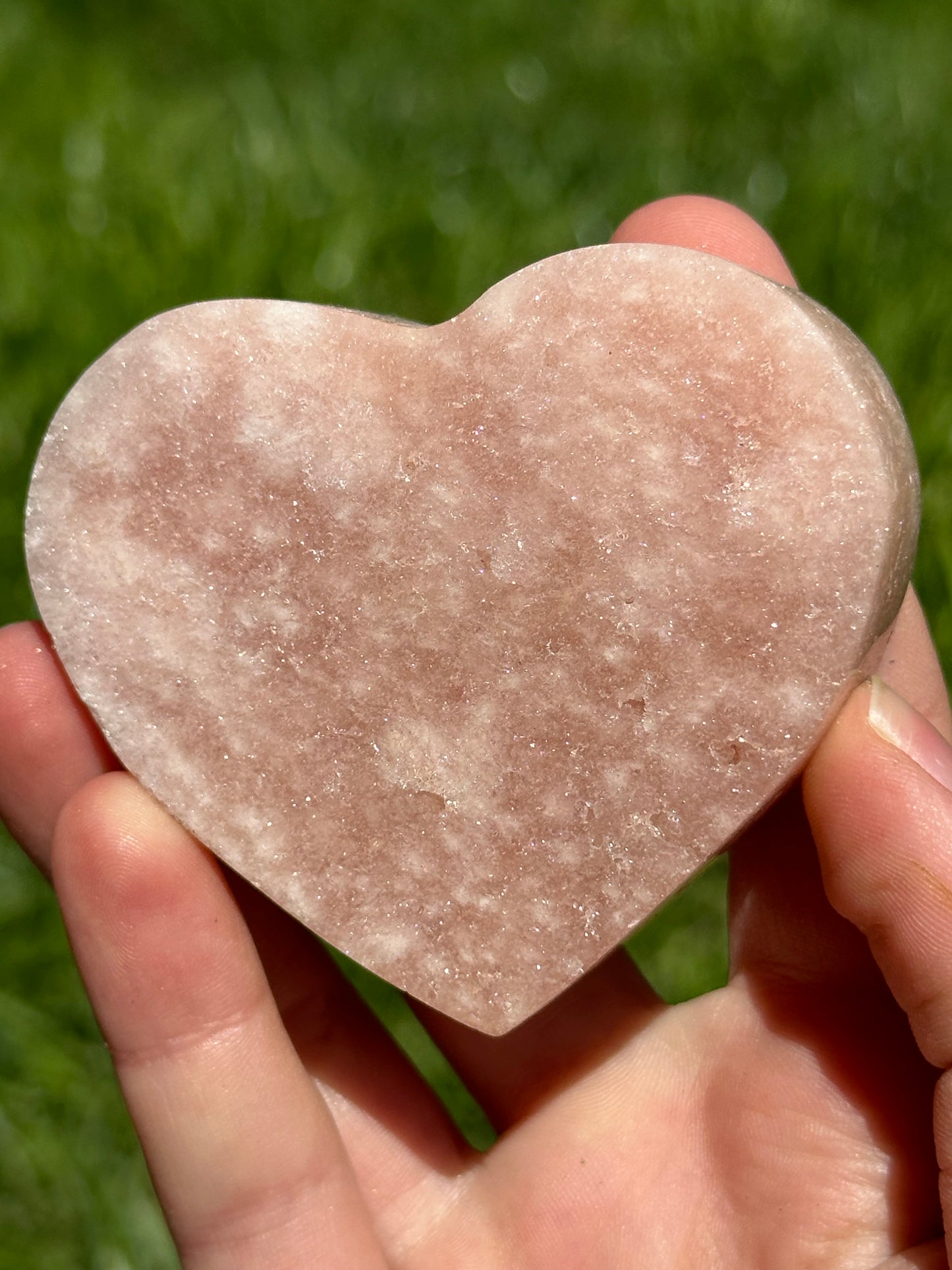 Pink amethyst heart