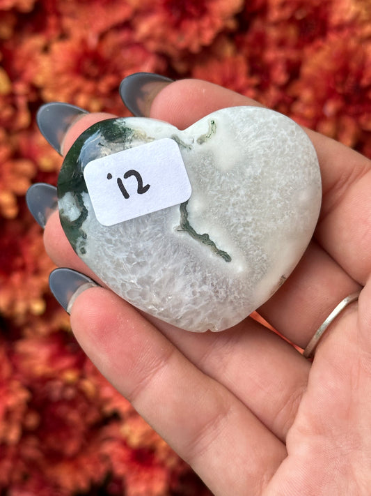 Moss Agate Heart