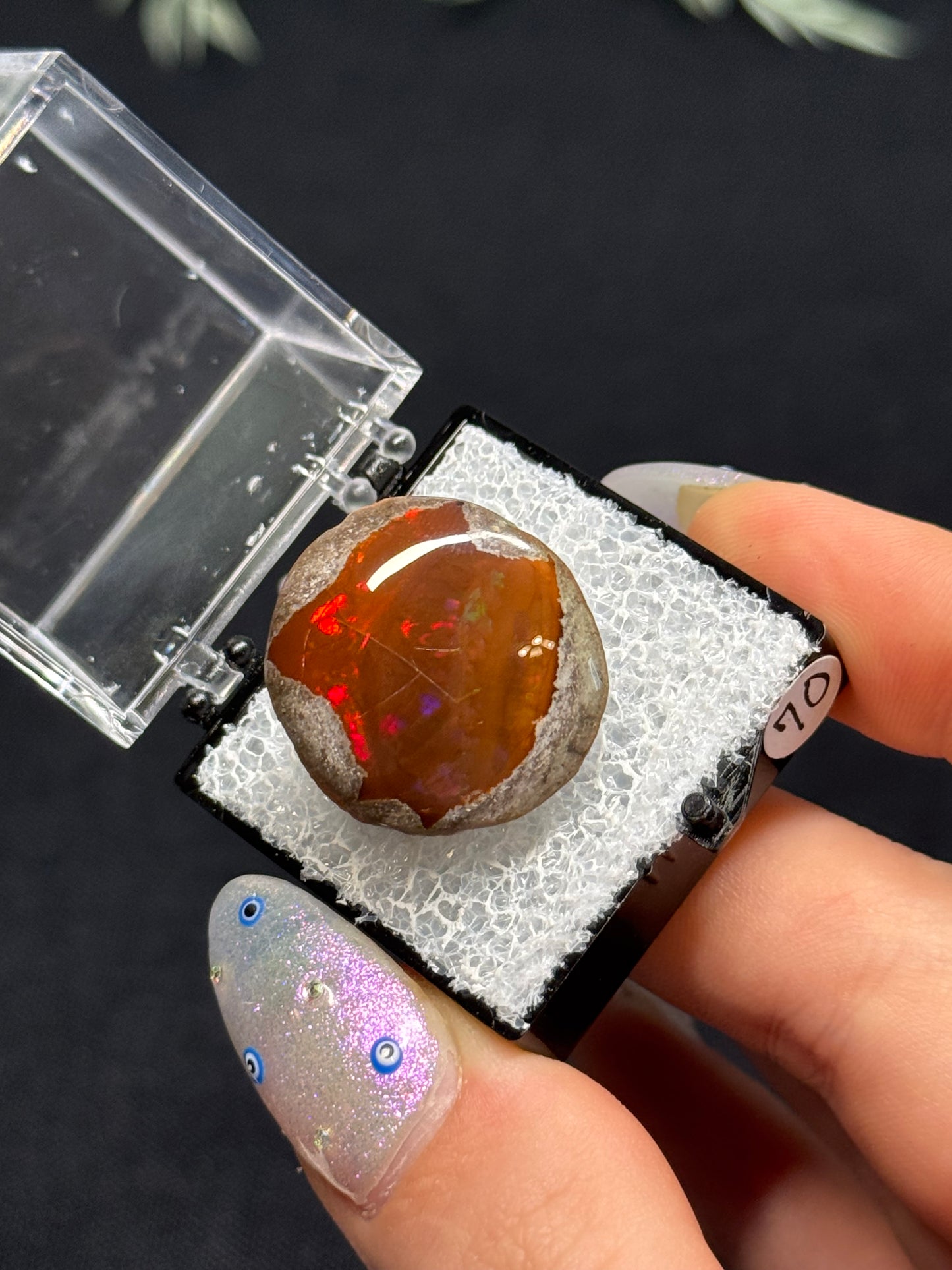 Chocolate fire opal