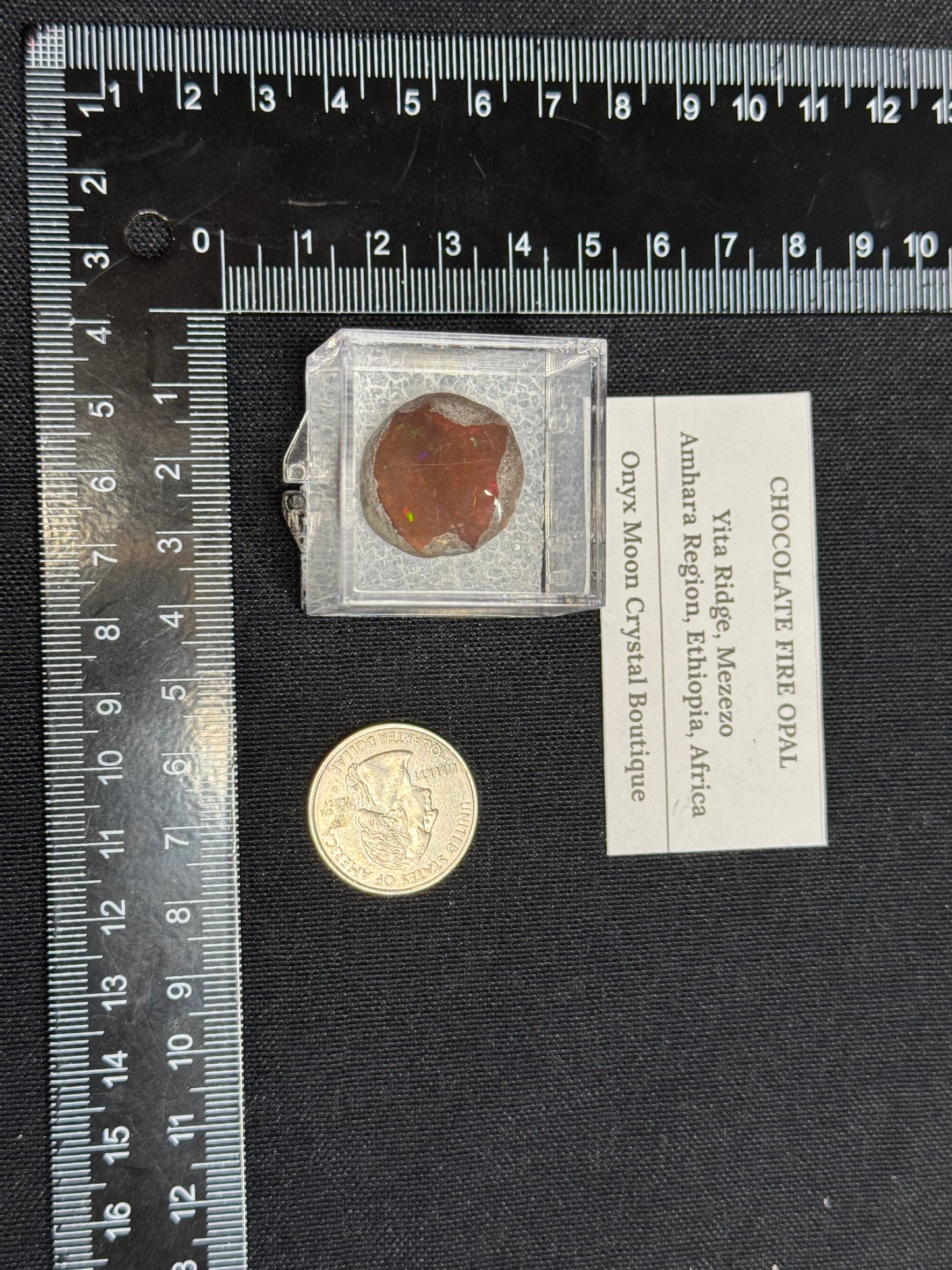 Chocolate fire opal