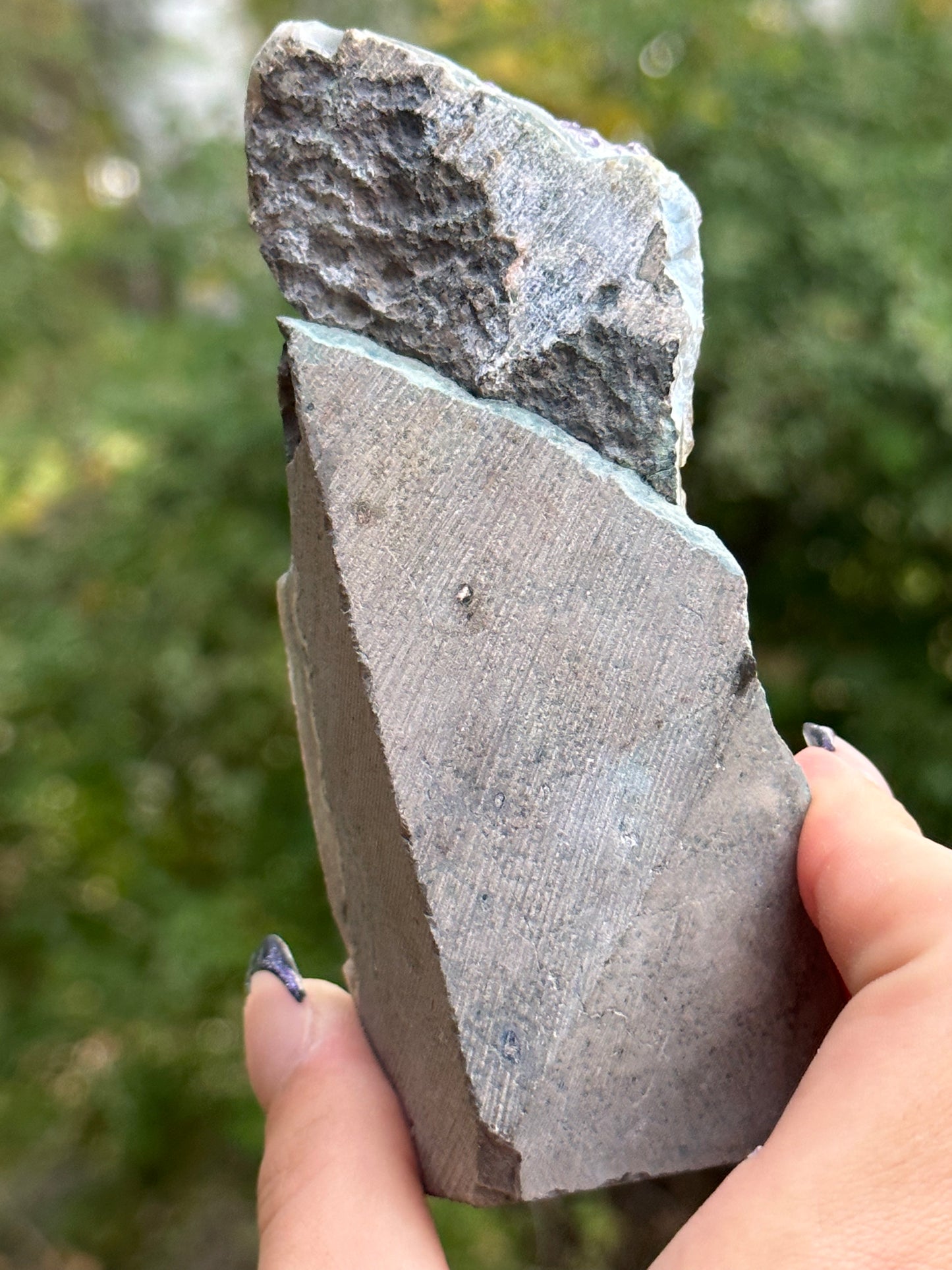 Amethyst with Calcite