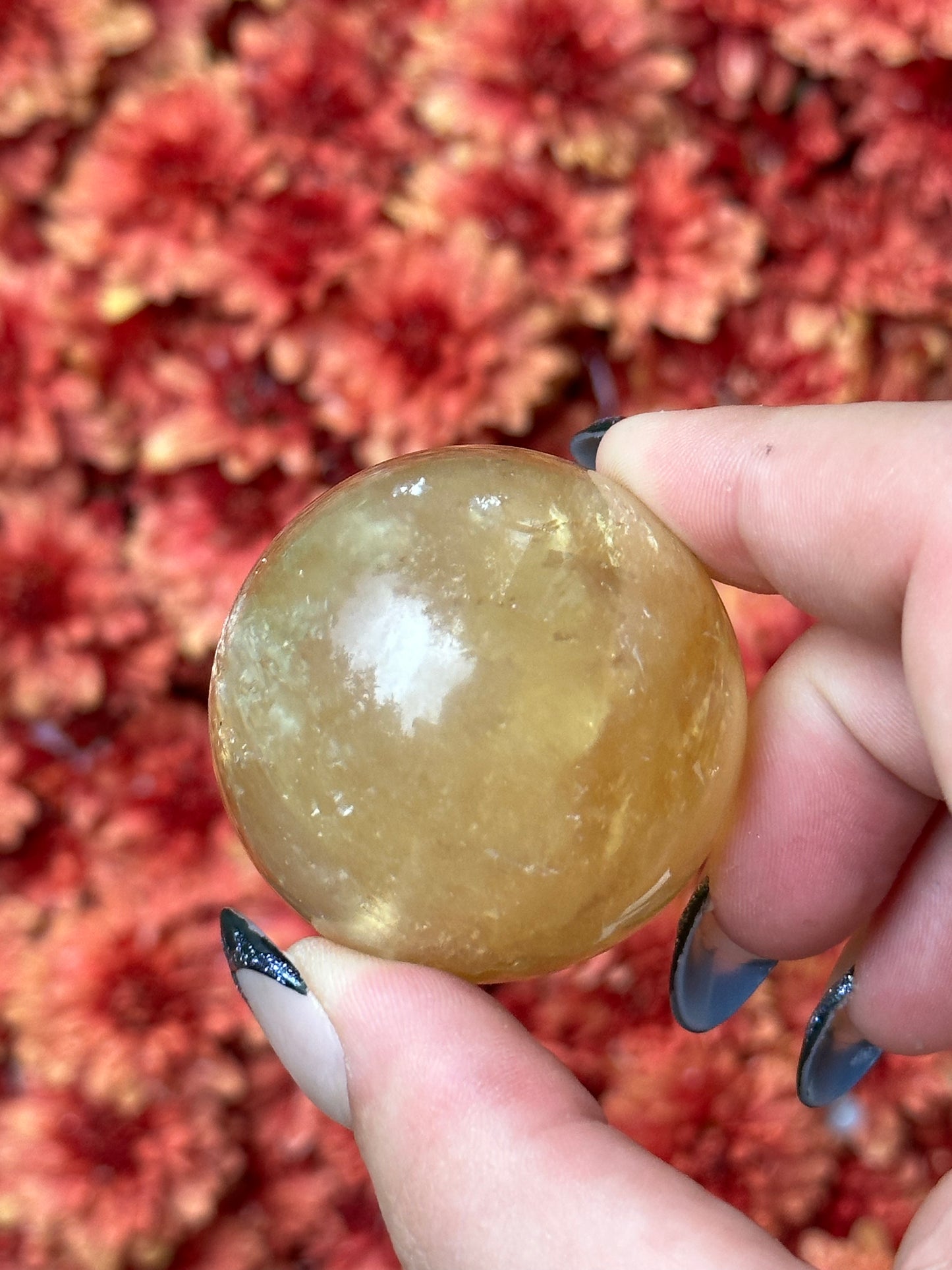 Honey Calcite Sphere