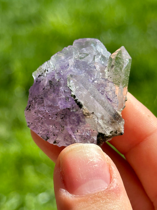 YGX fluorite with quartz