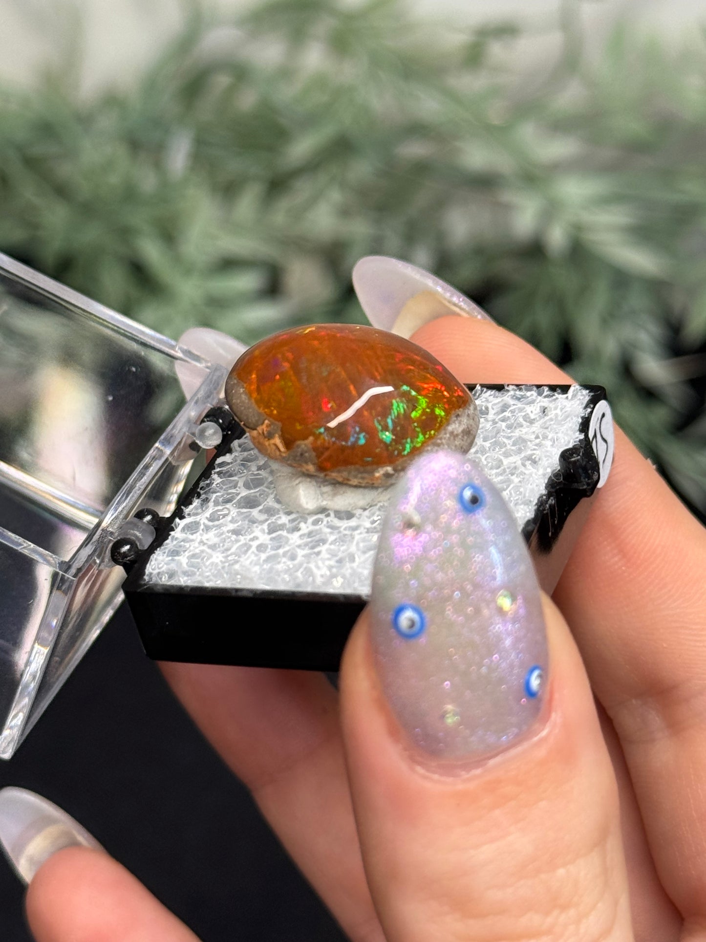 Chocolate fire opal