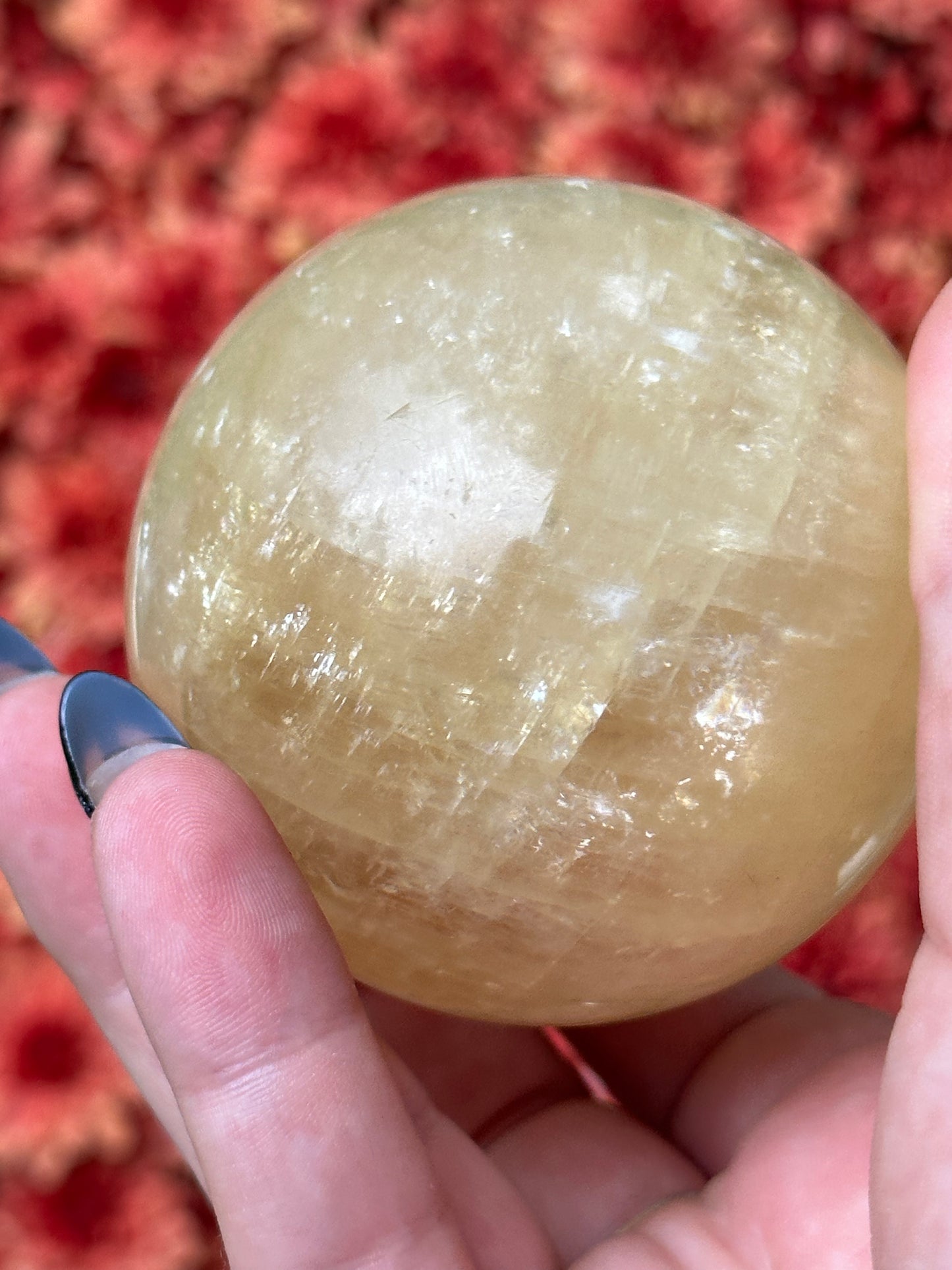 Honey Calcite Sphere