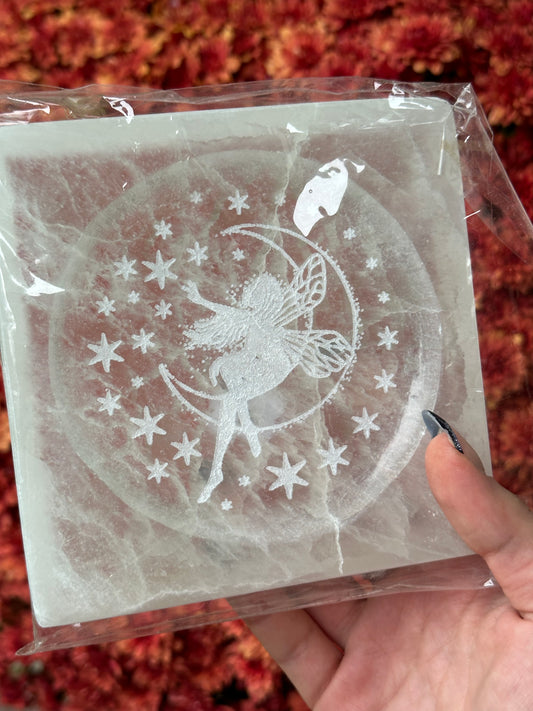 Fairy Satin Spar Selenite Dish