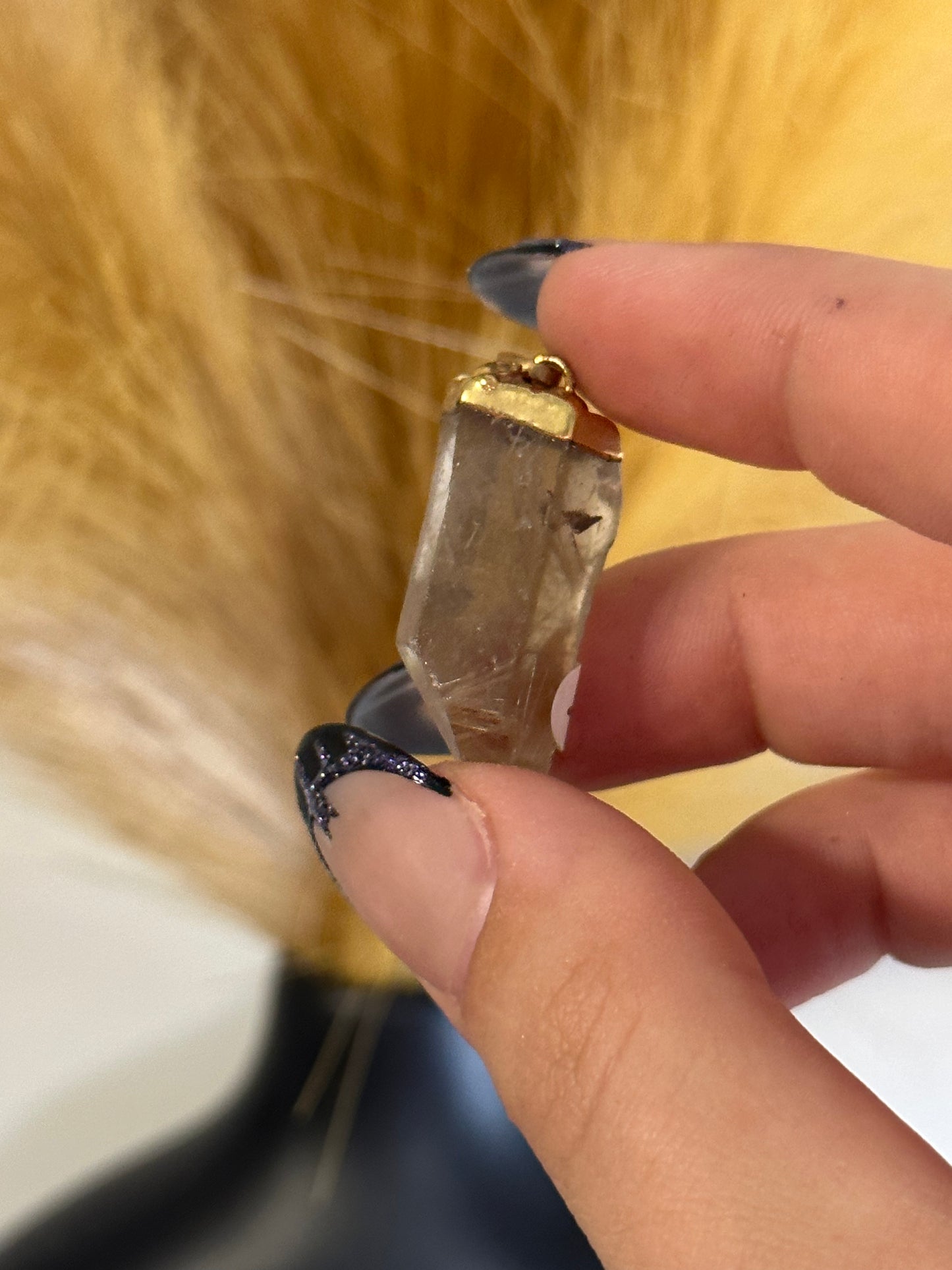 Golden Rutile Point Pendant