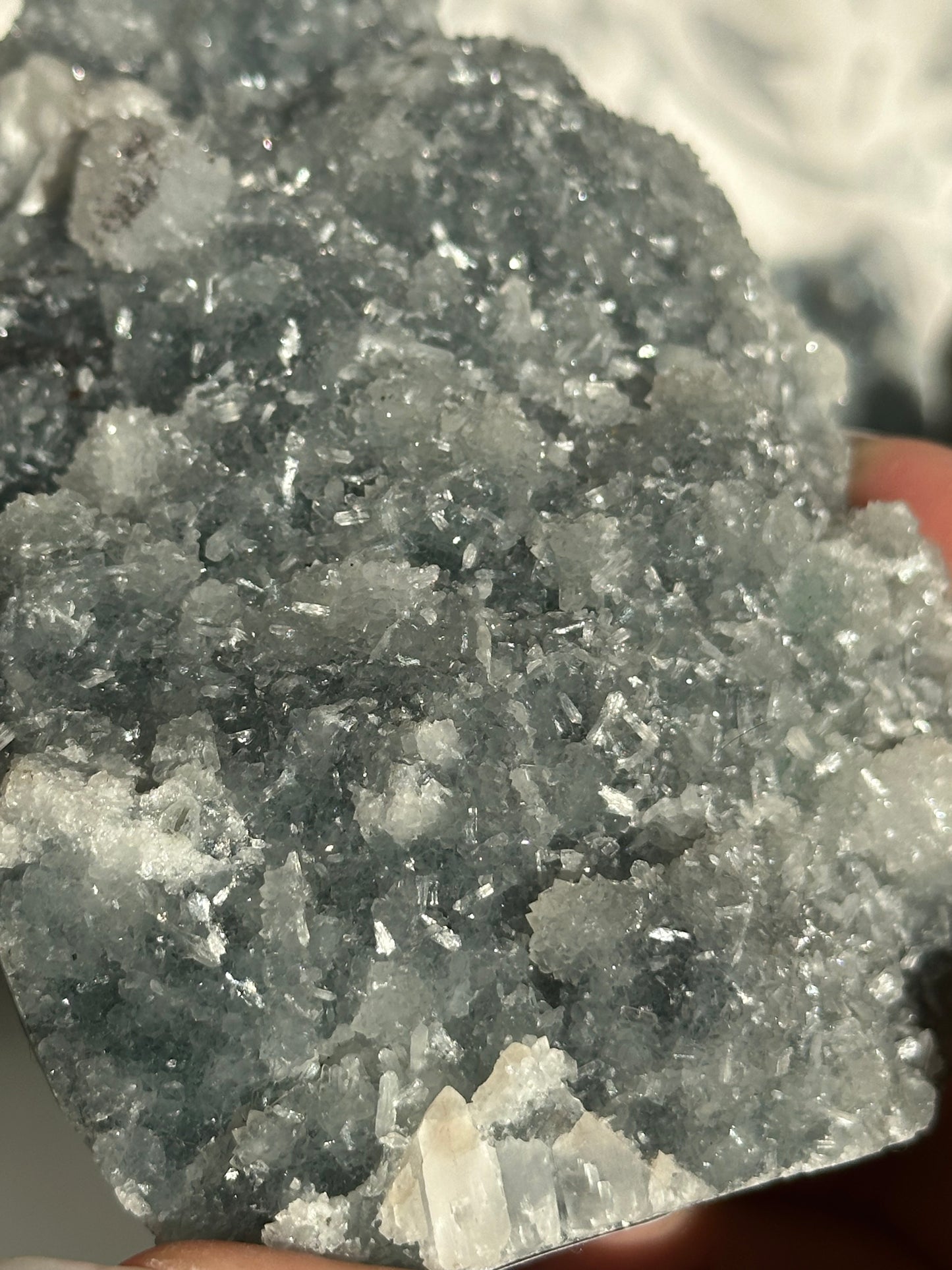 Chalcedony with stilbite from Maharashtra, India
