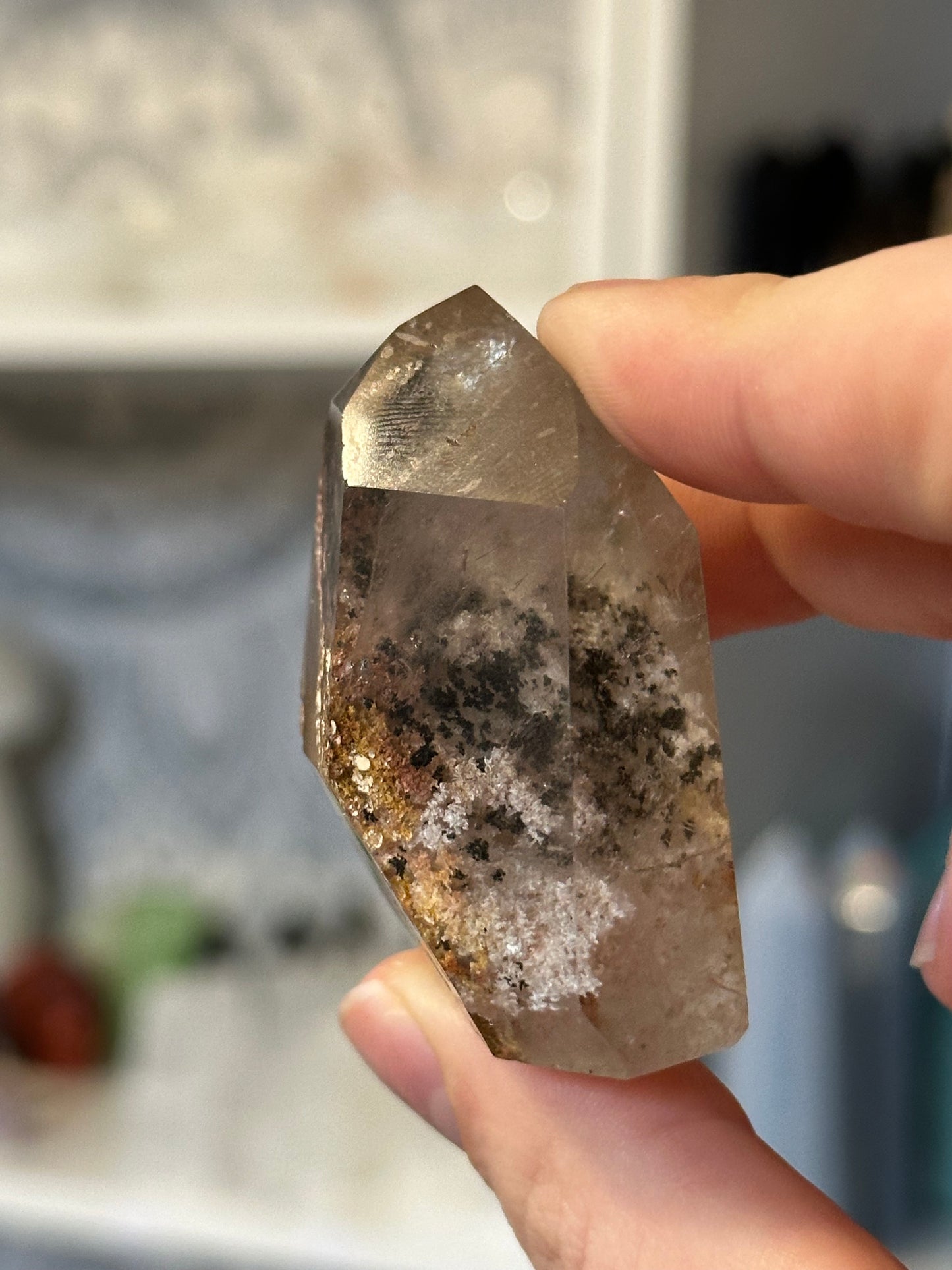 Garden Quartz (lodalite) tower