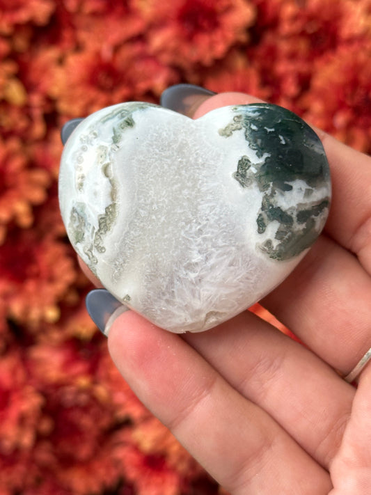 Moss Agate Heart