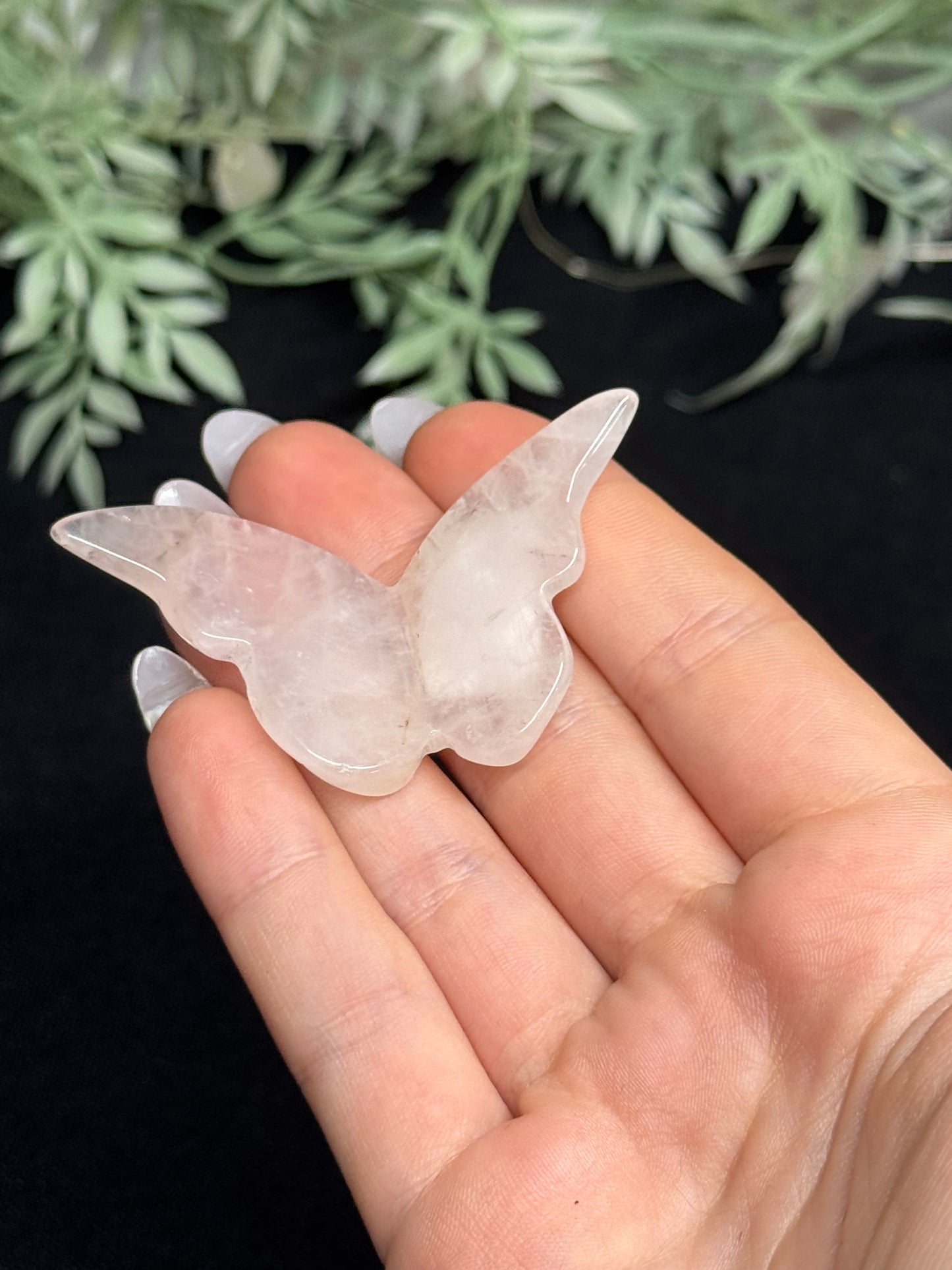 Rose Quartz 3D butterfly - A