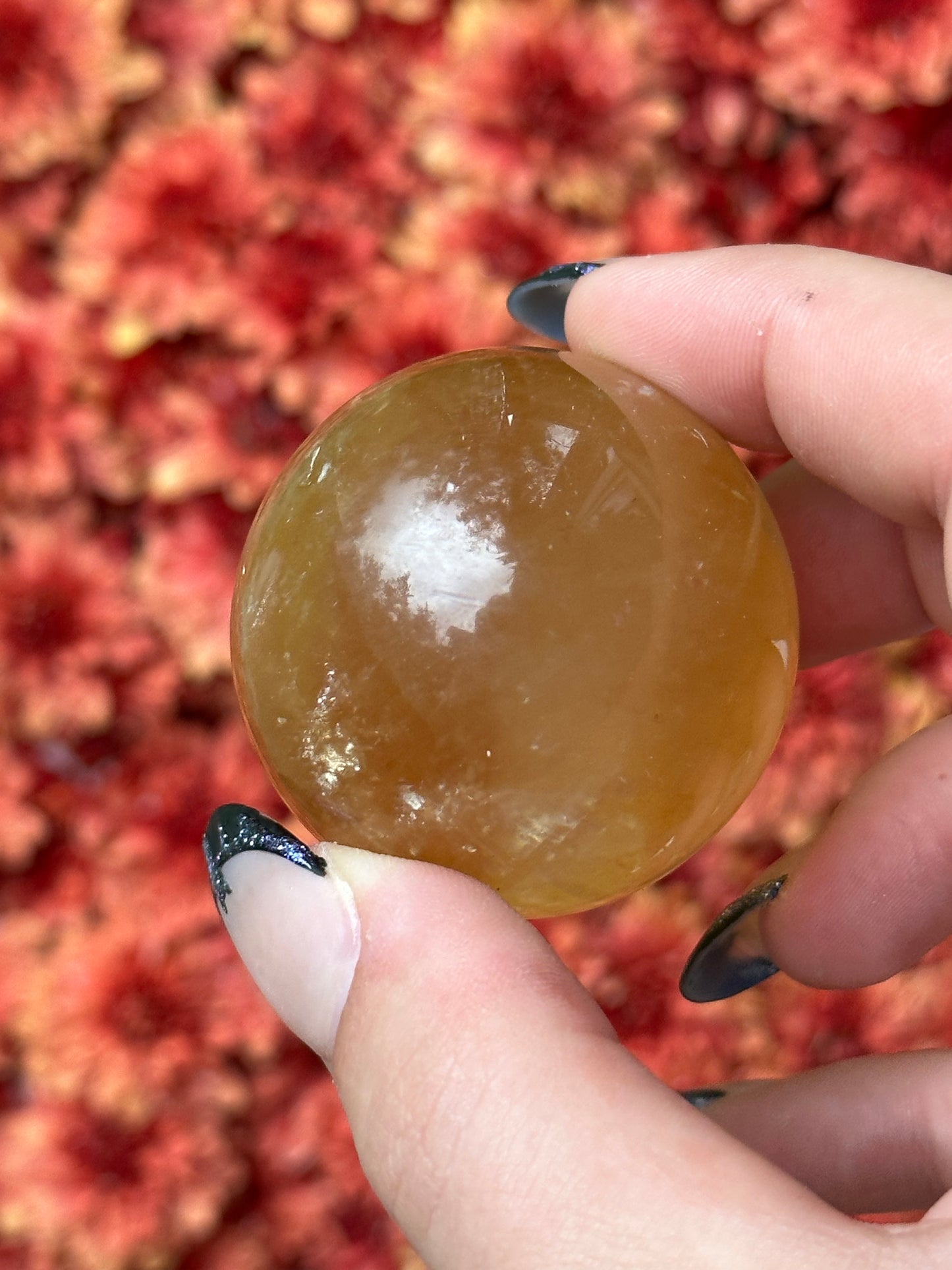 Honey Calcite Sphere