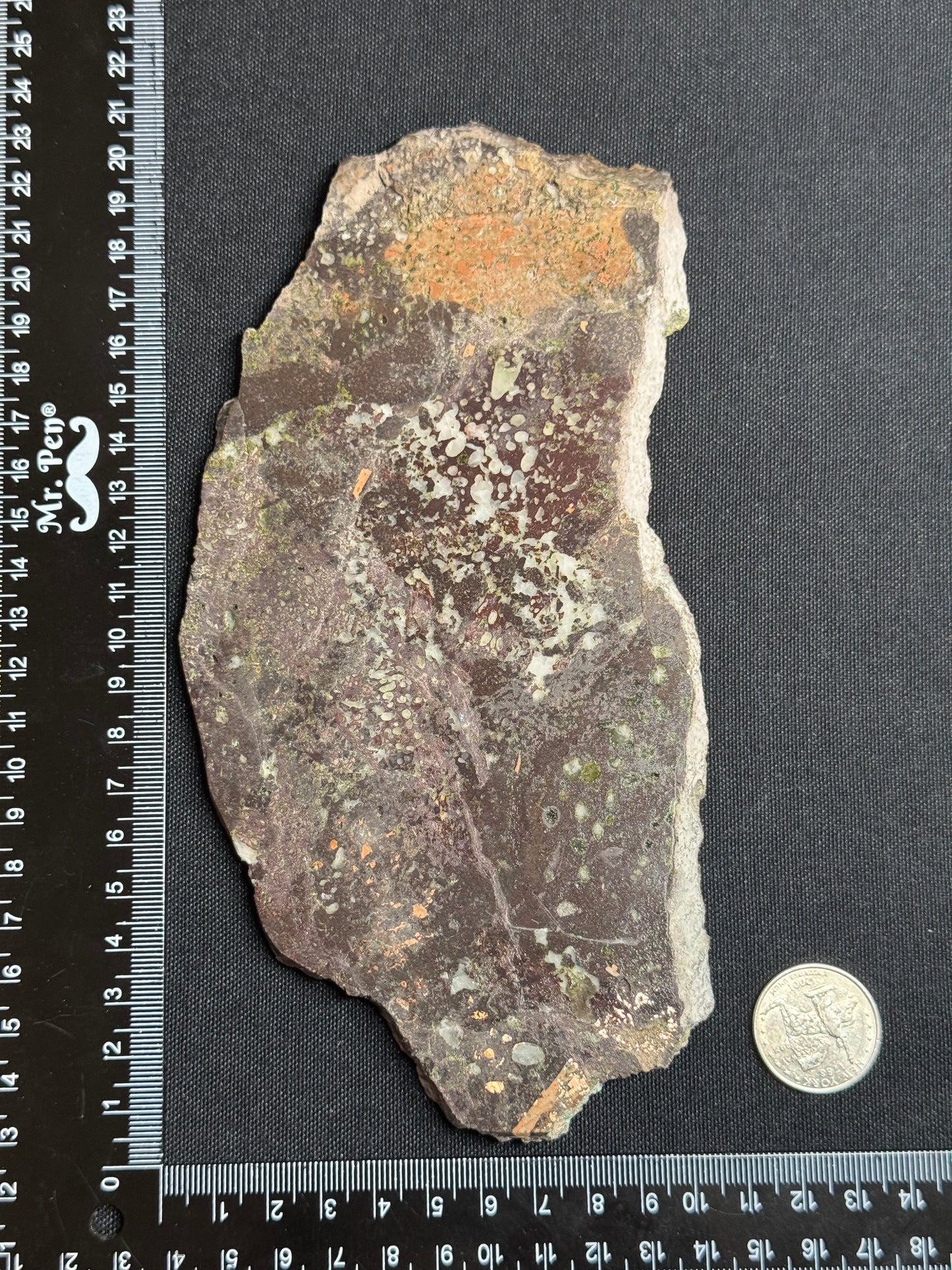 Native copper slab