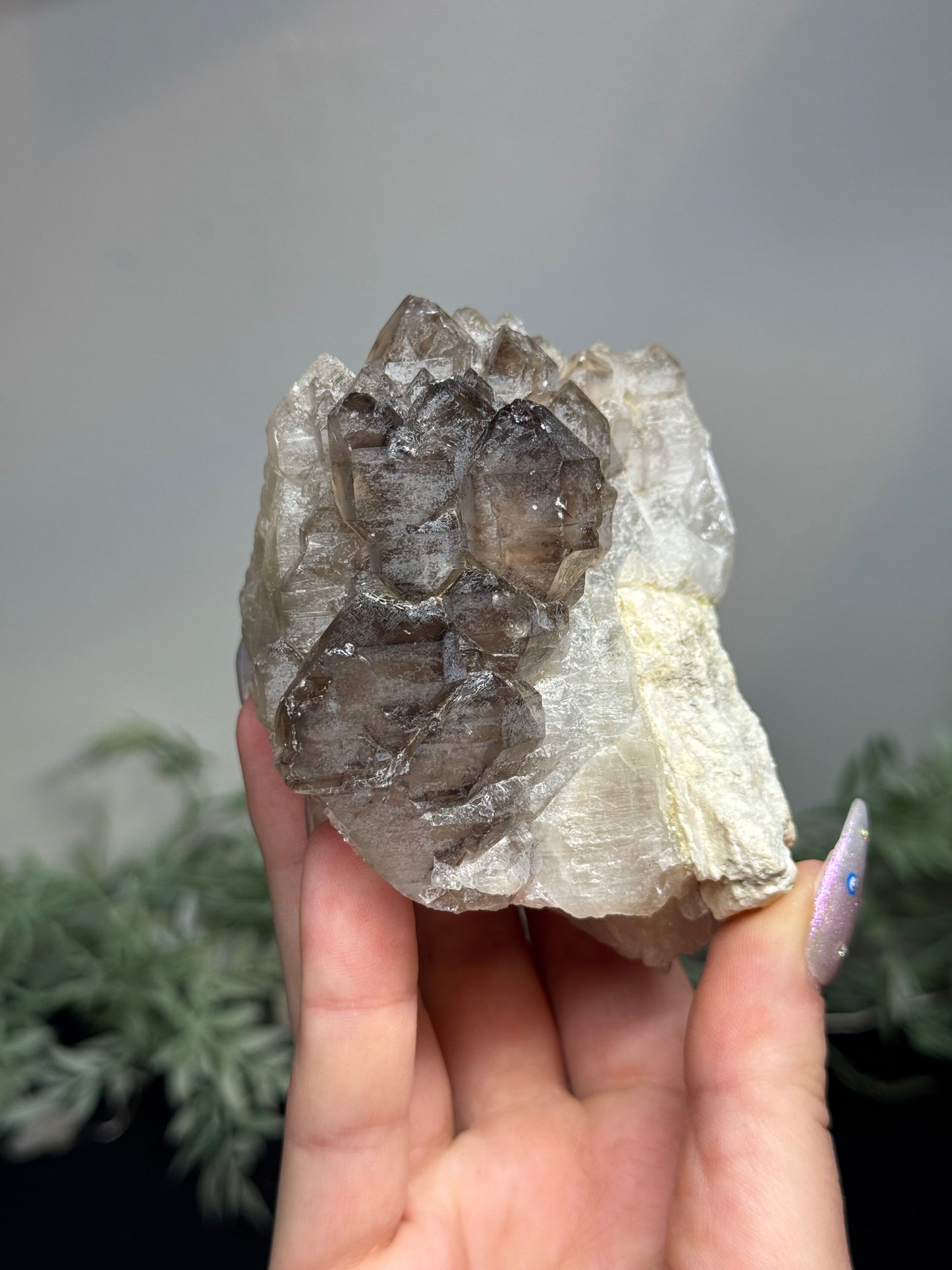 Smoky quartz with Felspar- Nambia