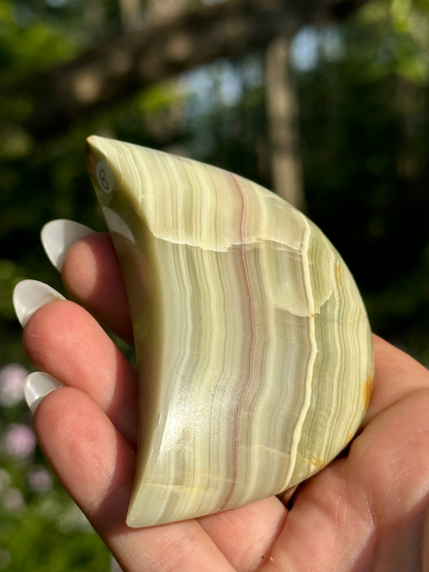 Green Banded Calcite Moons