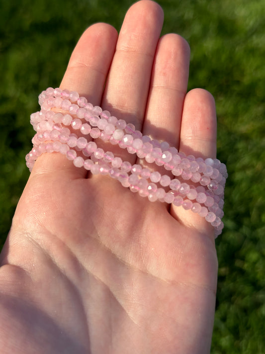 Faceted Rose Quartz Bracelets