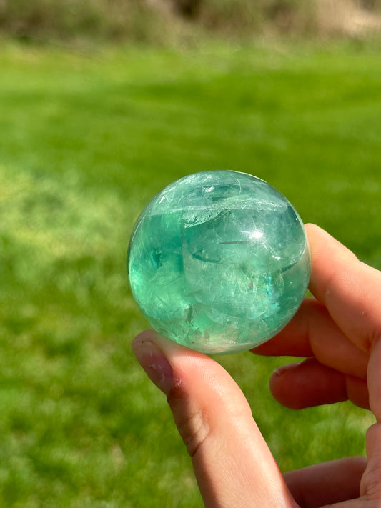 Green Fluorite Sphere