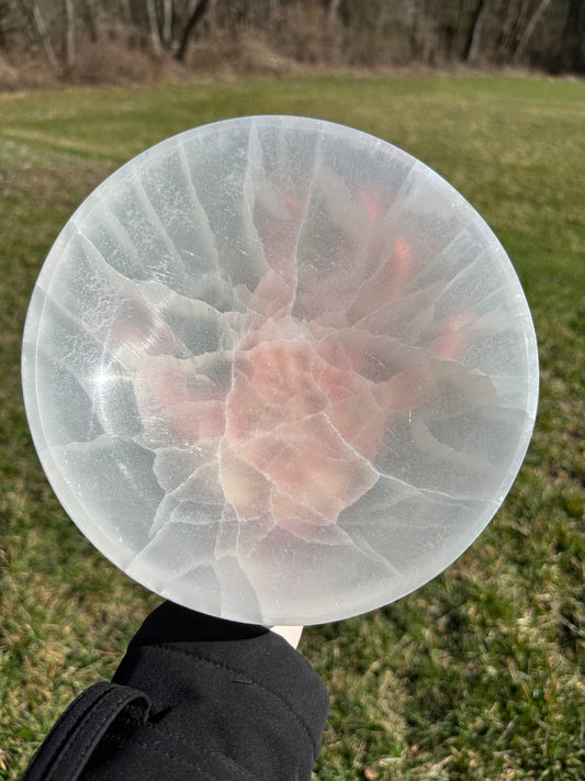 Large Satin Spar Selenite Bowl
