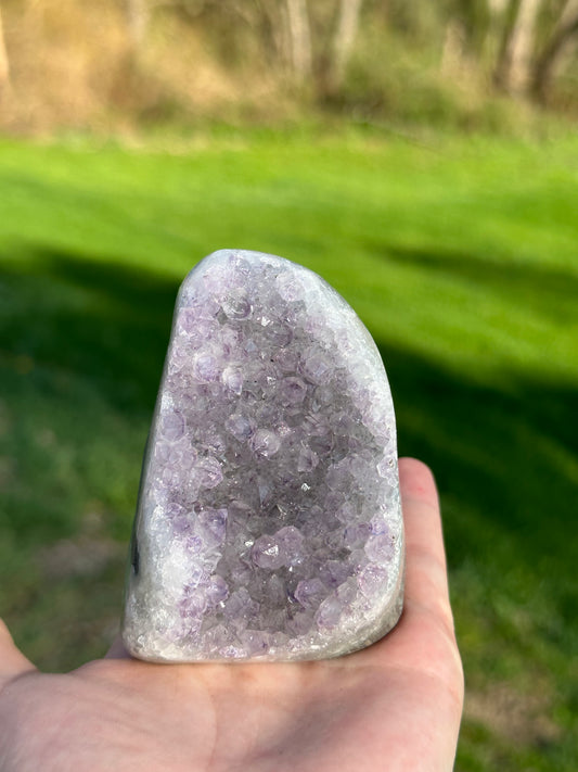 Amethyst polished Cut Base