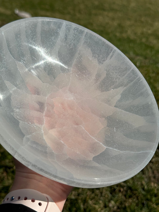 Large Satin Spar Selenite Bowl