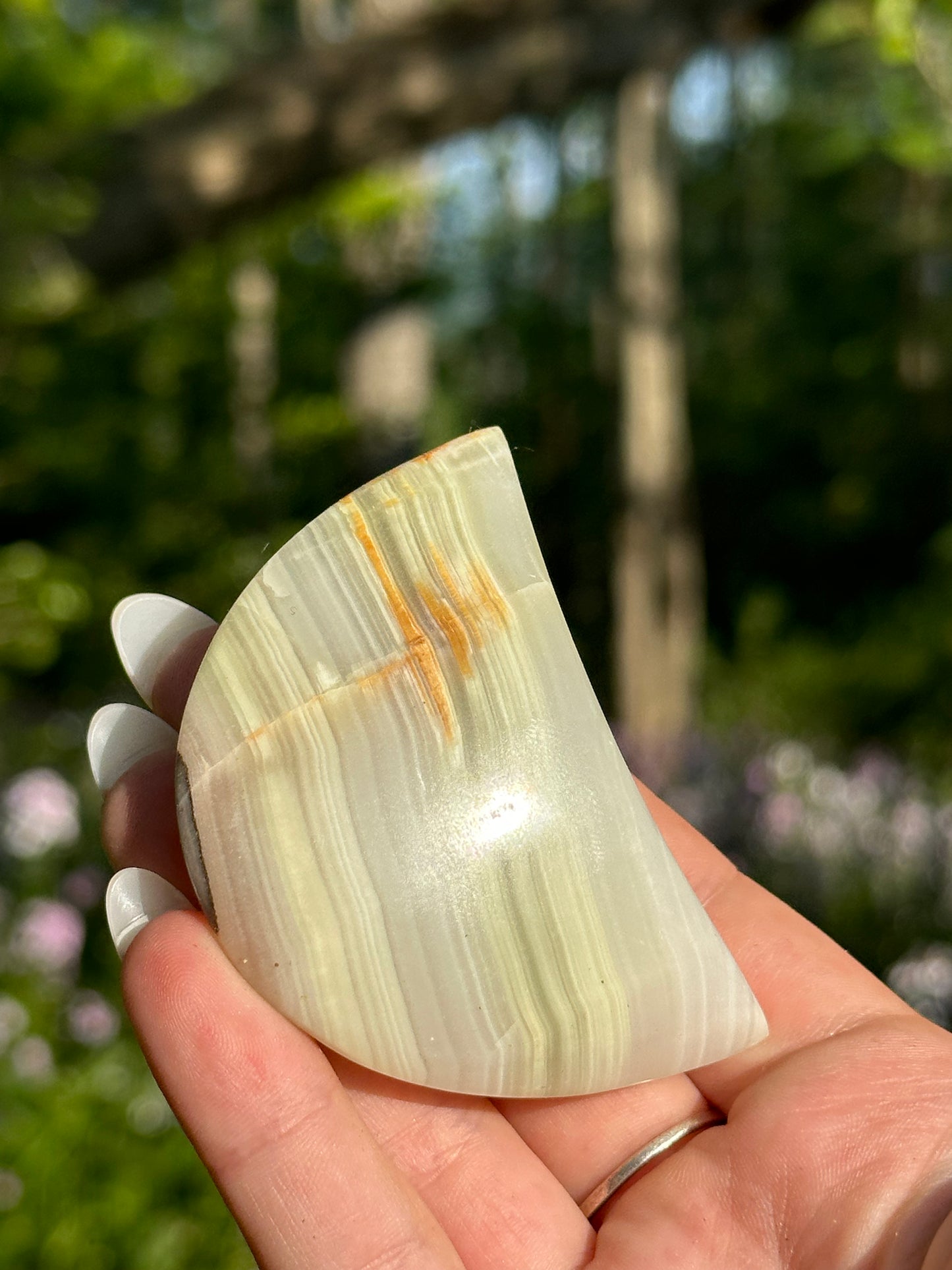 Green Banded Calcite Moons