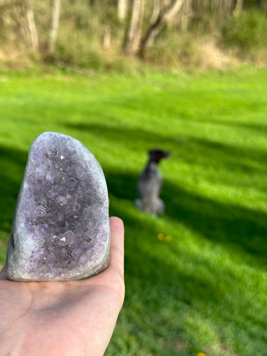 Amethyst polished Cut Base