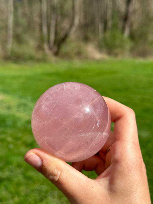 Star Rose Quartz Sphere