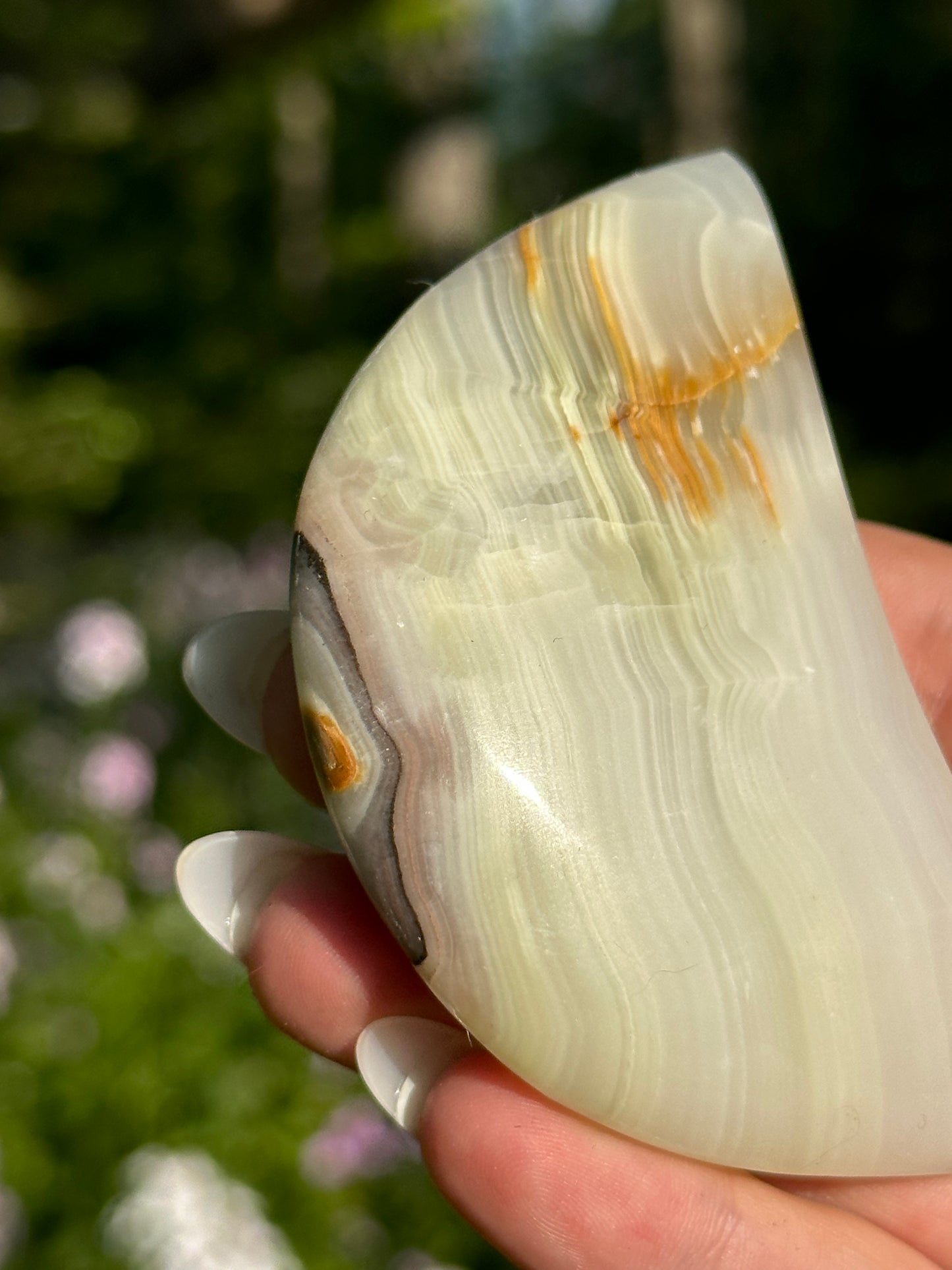 Green Banded Calcite Moons