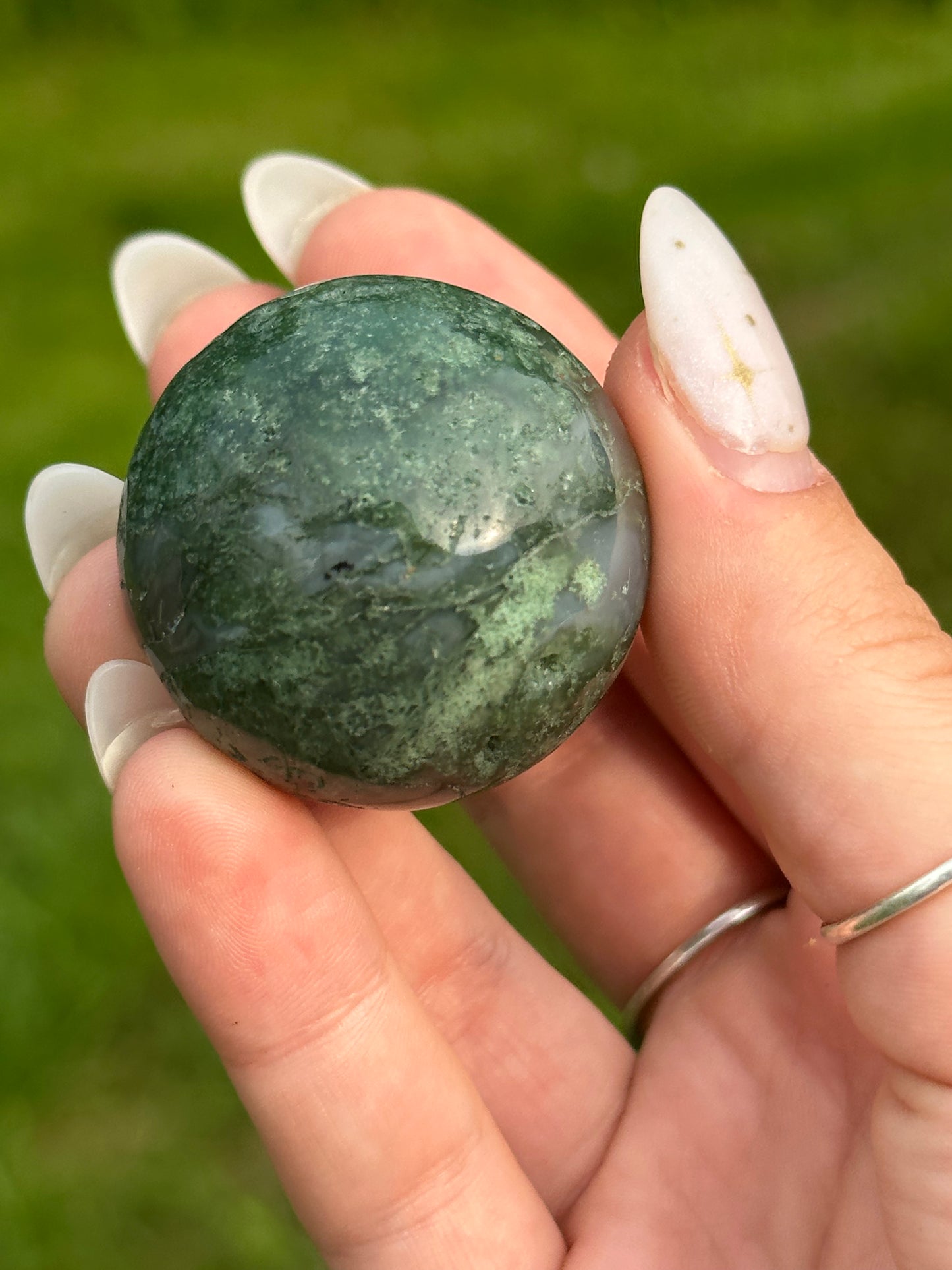 Moss Agate Mushroom
