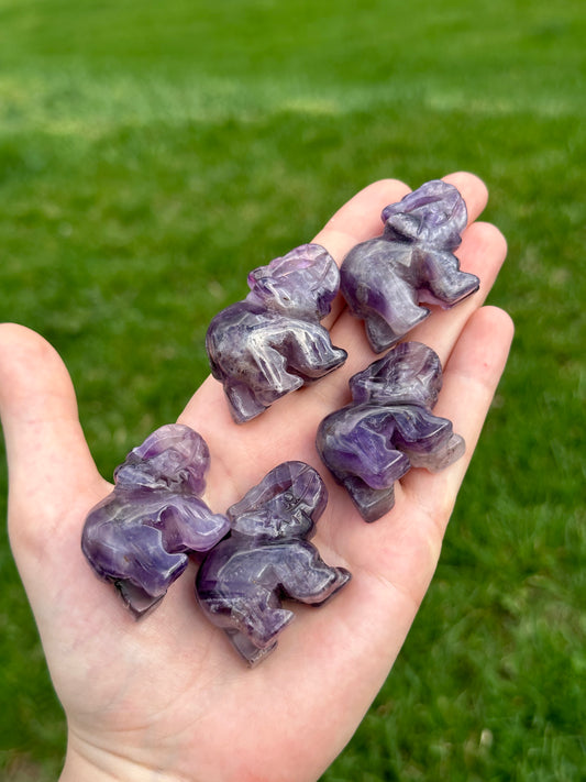 Chevron Amethyst Elephants