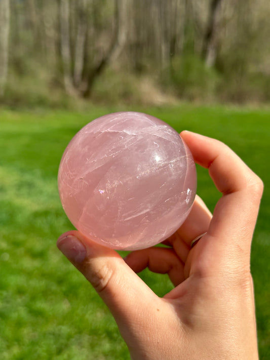 Star Rose Quartz Sphere