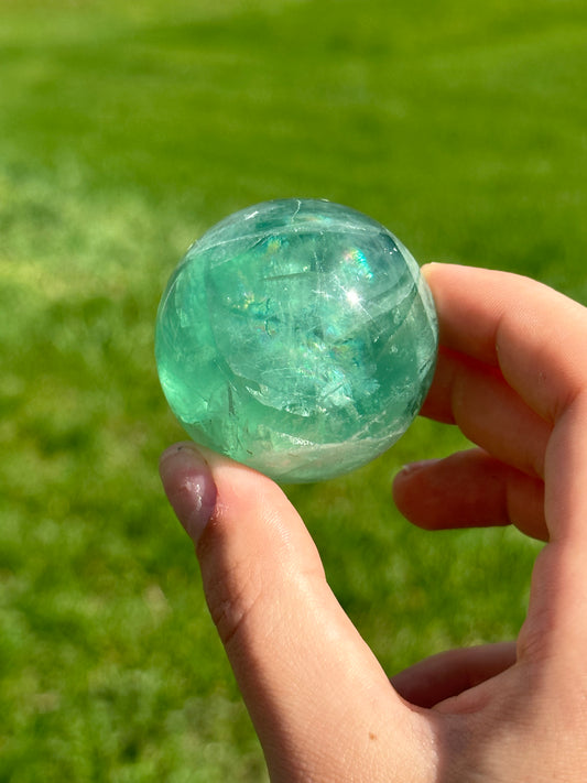 Green Fluorite Sphere