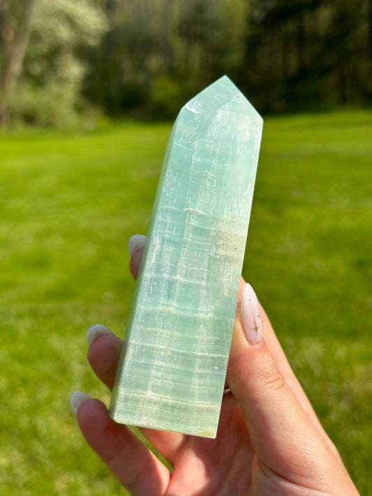 Pistachio Calcite Tower