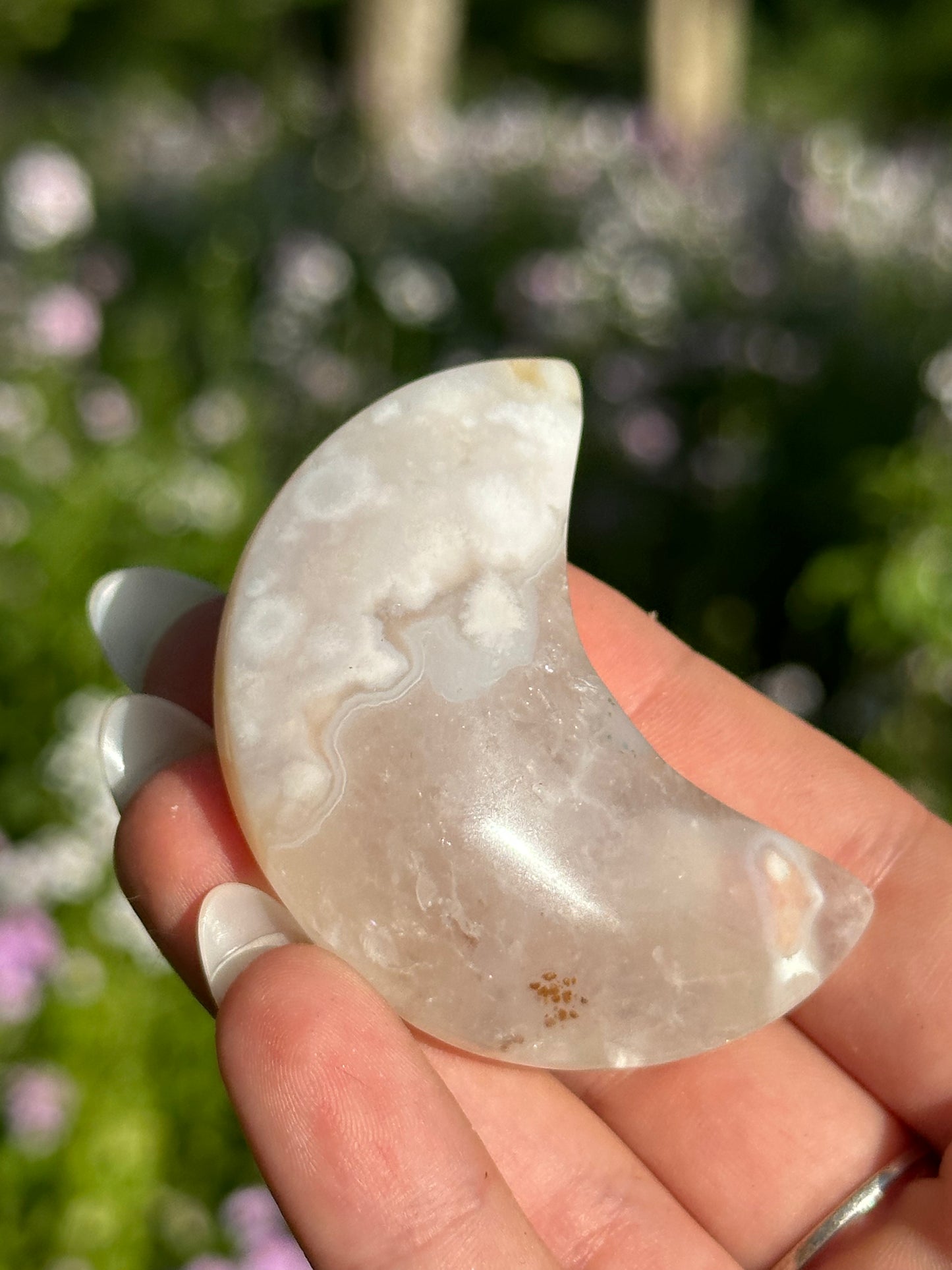 Flower Agate Moons