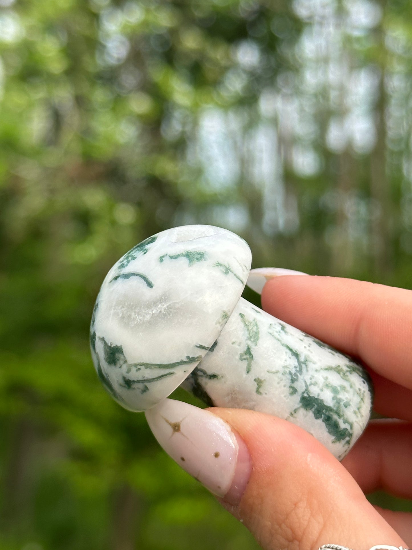 Moss Agate Mushroom