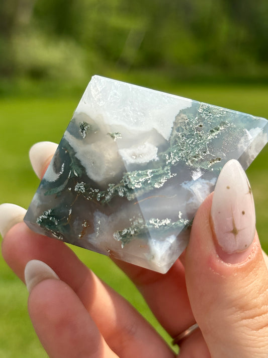 Moss Agate Pyramid