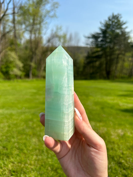 Pistachio Calcite Tower